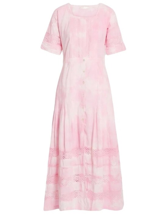 LoveShackFancy Dresses & Skirts - LOVESHACKFANCY​ Edie Tie Dye Midi Dress in Peony Pink Small NWT